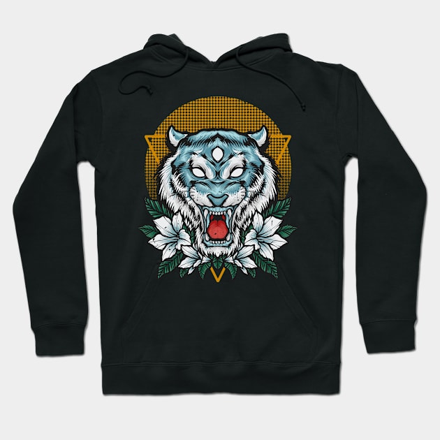 White tiger Hoodie by vhiente